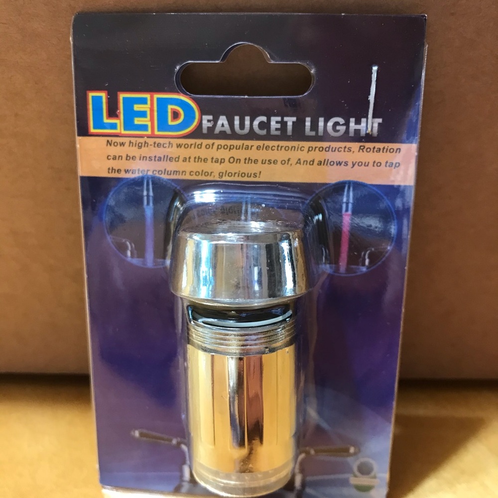 LED faucet temperature light